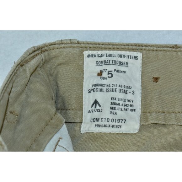 American Eagle Mens Pants Size 34x32 Combat Trouser Wide Leg Cargo Vintage-Flaws - Picture 12 of 16